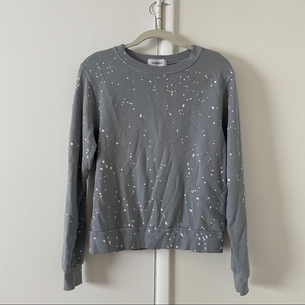 Grey and White Soulcycle Scoop Neck Sweatshirt